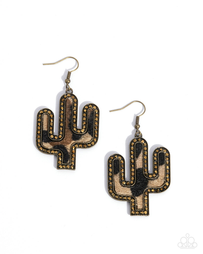 Boucles D'oreilles Paparazzi Right As Reign - Multi Pierres Aurum & Hématite - Vintage Rare