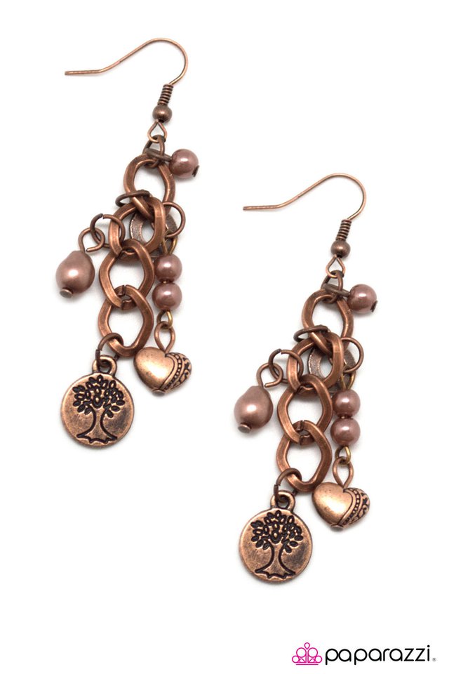 Paparazzi ♥ Pure Bliss - Copper ♥ Earrings
