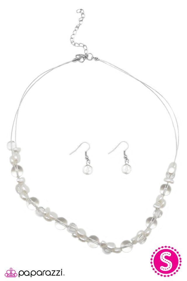 Paparazzi ♥ Floating On Air - White ♥ Necklace