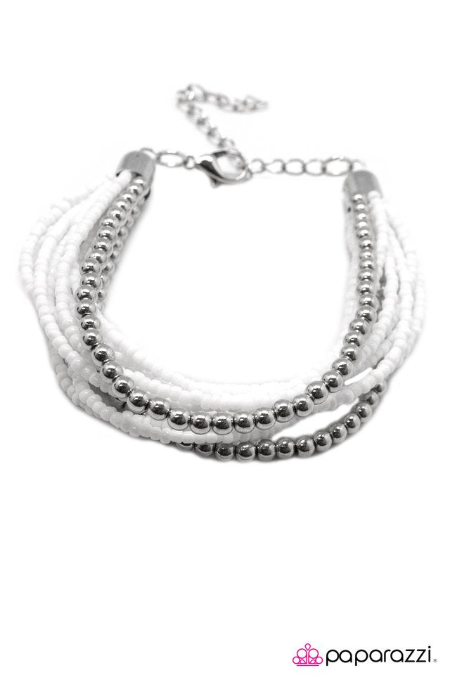 Paparazzi ♥ Today is a BEAD-iful Day - White ♥ Bracelet
