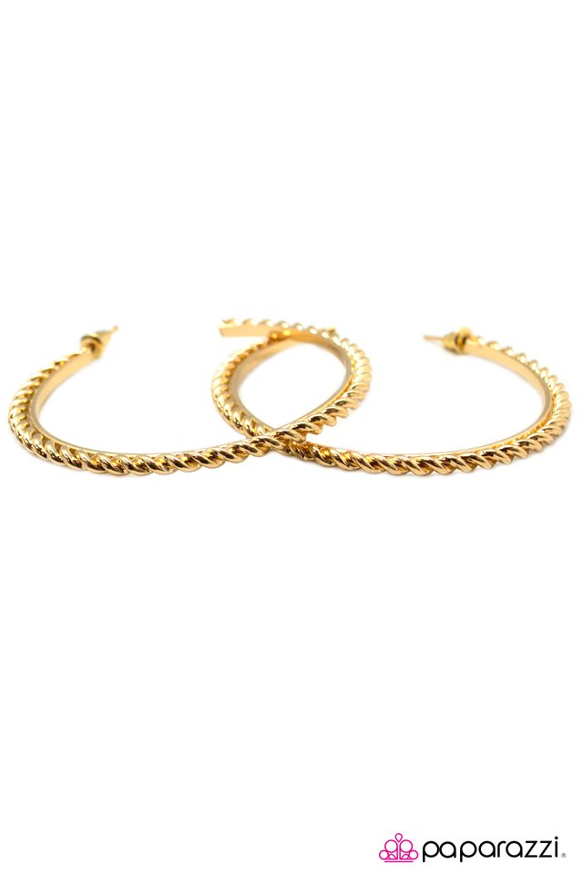 Paparazzi ♥ A Little HOOPY - Gold ♥ Earrings