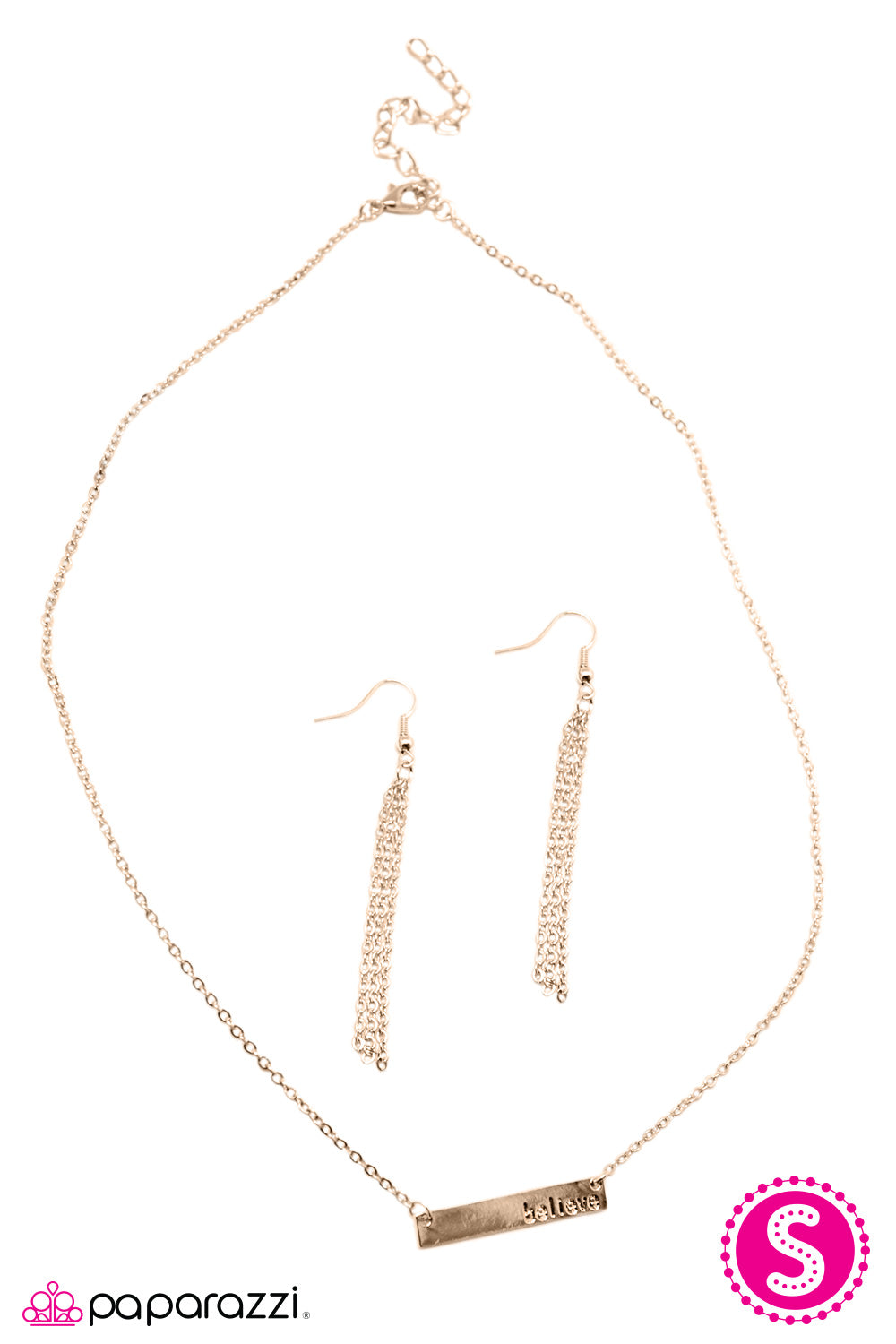 Paparazzi ♥ Believe In Me - Rose Gold ♥ Necklace