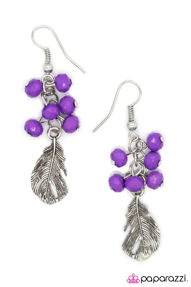 Paparazzi ♥ Up, Up and Away - Purple ♥ Earrings