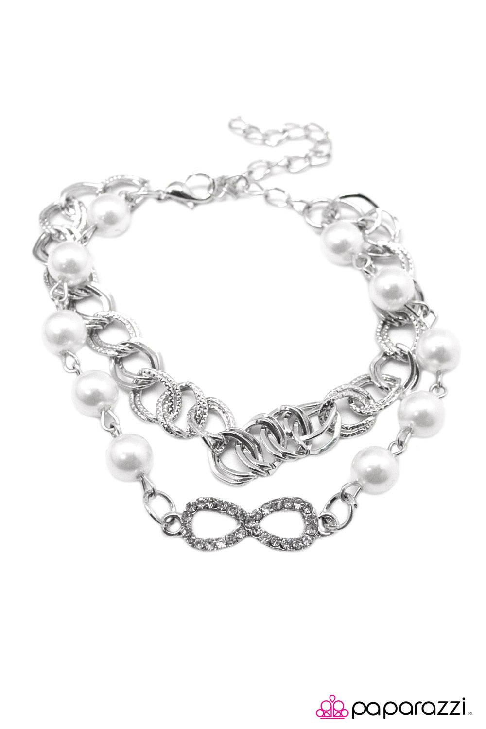 Paparazzi ♥ Forever Is Not Enough - White ♥ Bracelet