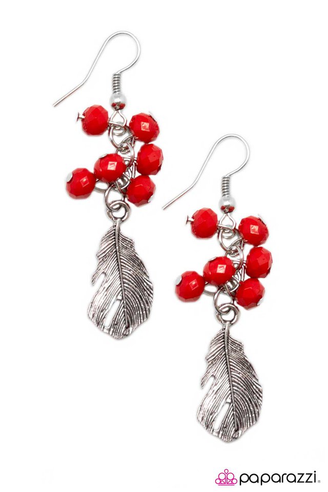Paparazzi ♥ Up, Up and Away - Red ♥ Earrings