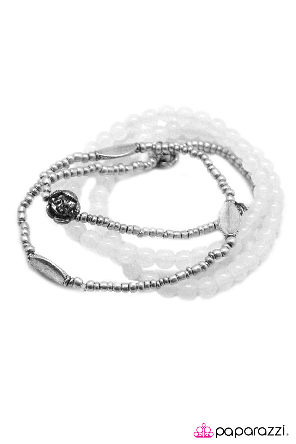 Paparazzi ♥ Playing It Cool - White ♥ Bracelet