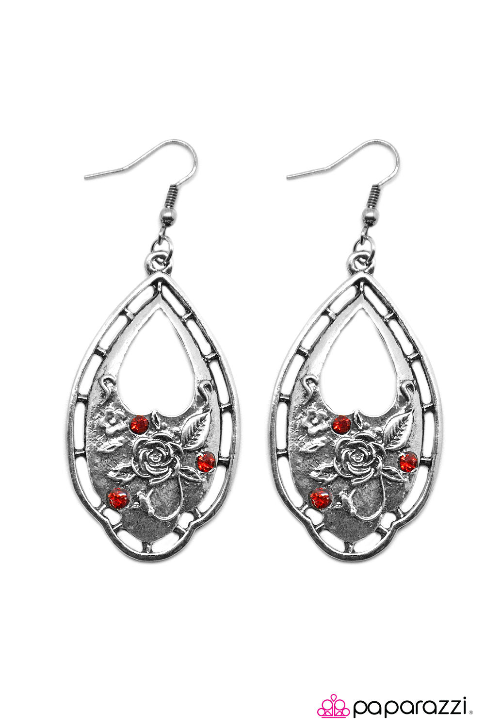 Paparazzi ♥ Decorated Detail - Red ♥ Earrings