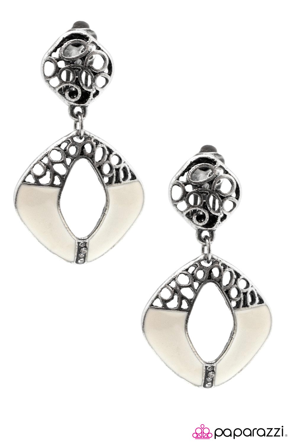 Paparazzi ♥ My Masterpiece - White ♥ Clip-On