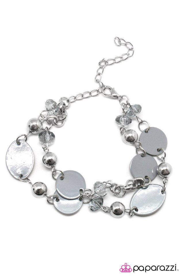 Paparazzi ♥ Happy Travels - Silver ♥ Bracelet