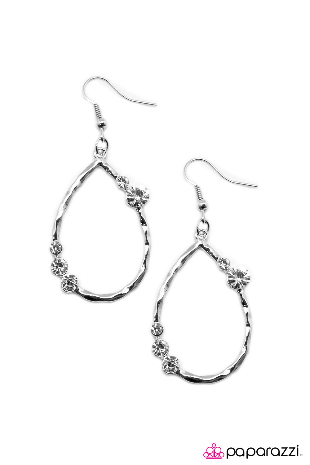 Paparazzi ♥ Shop till You Drop - White ♥ Earrings