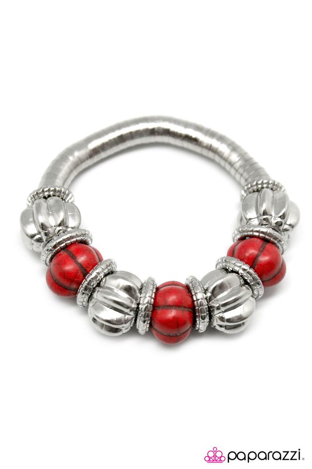 Paparazzi ♥ Roll Up Your Sleeves - Red ♥ Bracelet