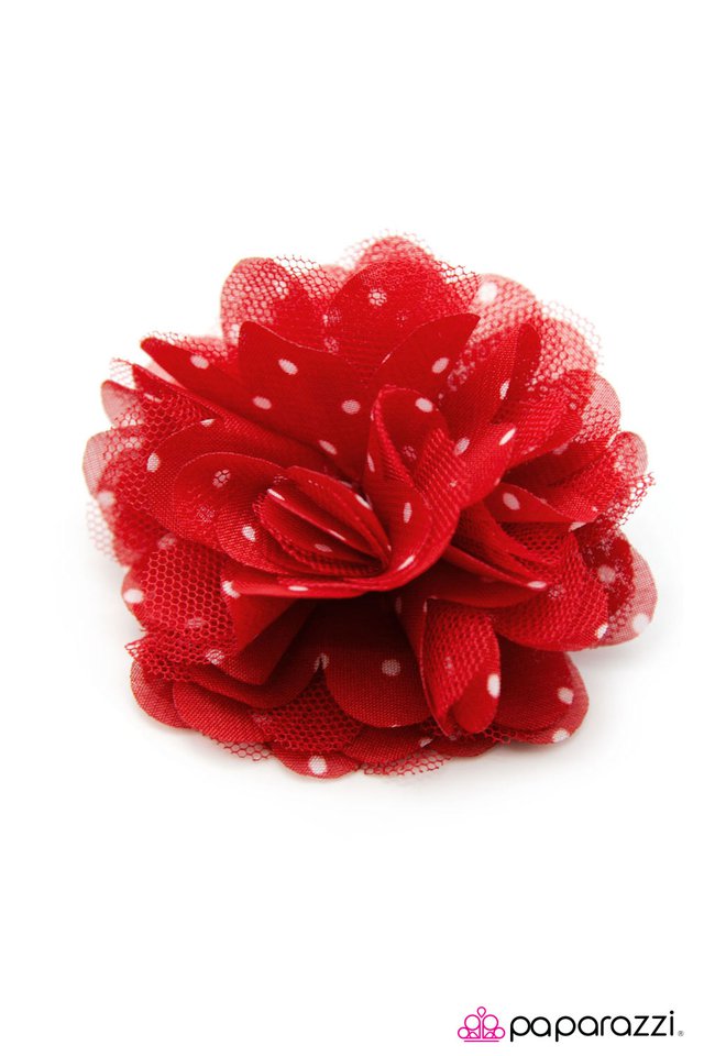 Paparazzi ♥ Just POLKA-ing Fun at You! - Red ♥ Hair Clip