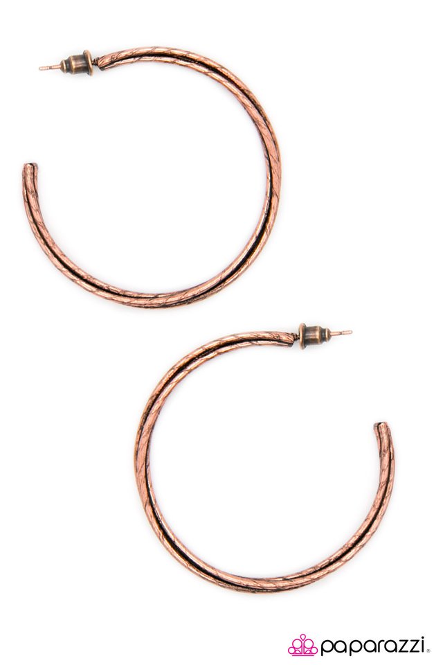 Paparazzi ♥ Hip, Hip, HOOP-RAY! - Copper ♥ Earrings