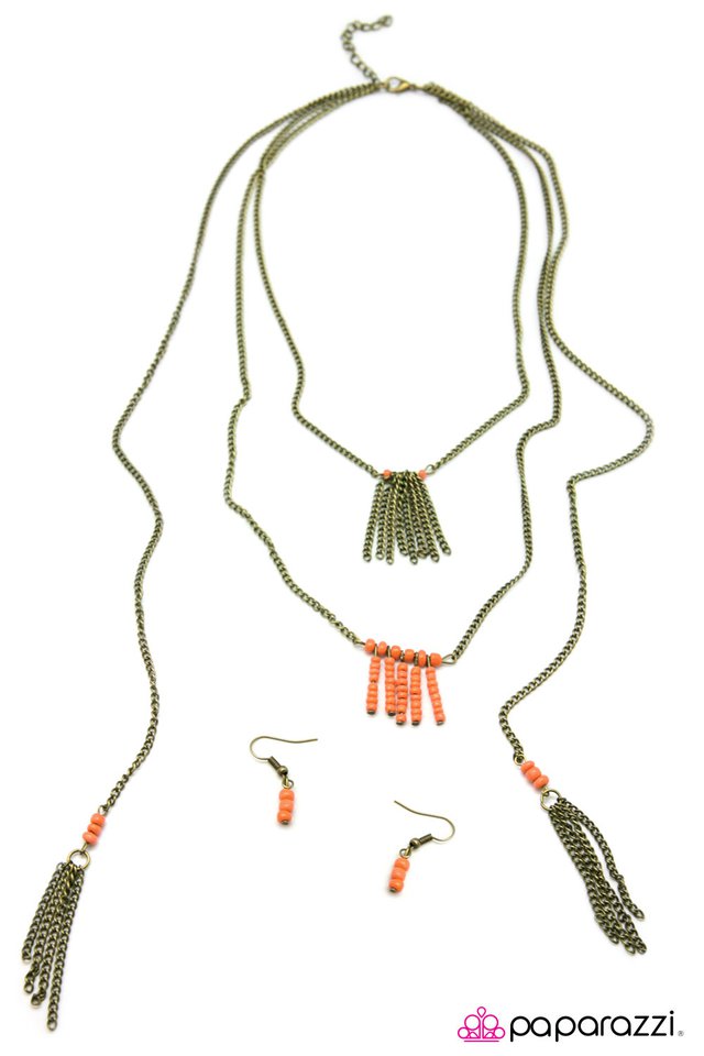 Paparazzi ♥ Perfect Balance - Orange ♥ Necklace