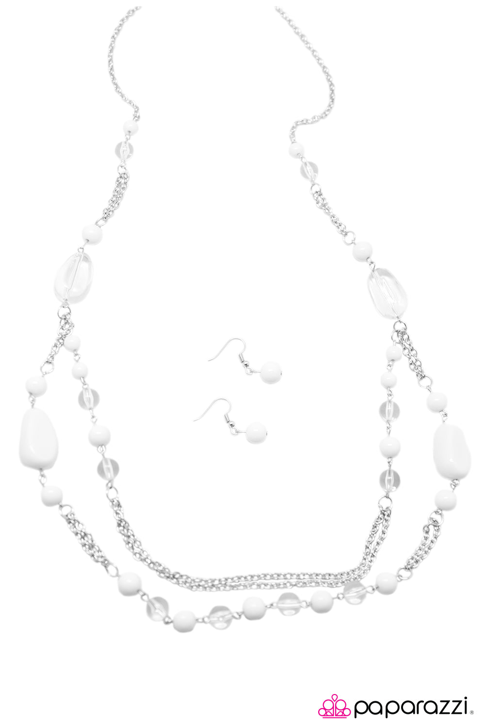 Paparazzi ♥ Finders Keepers - White ♥ Necklace