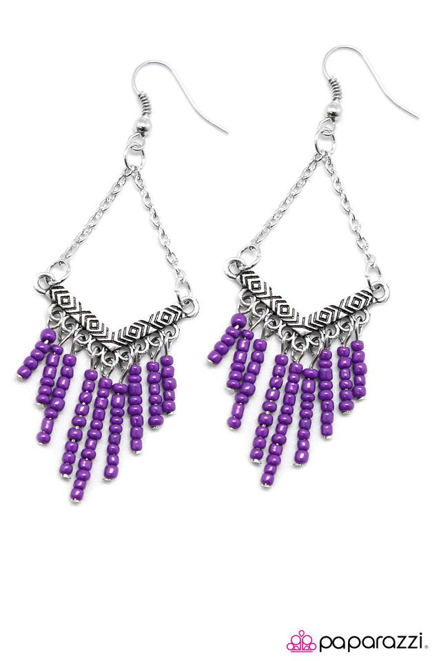 Paparazzi ♥ Wind Walker - Purple ♥ Earrings