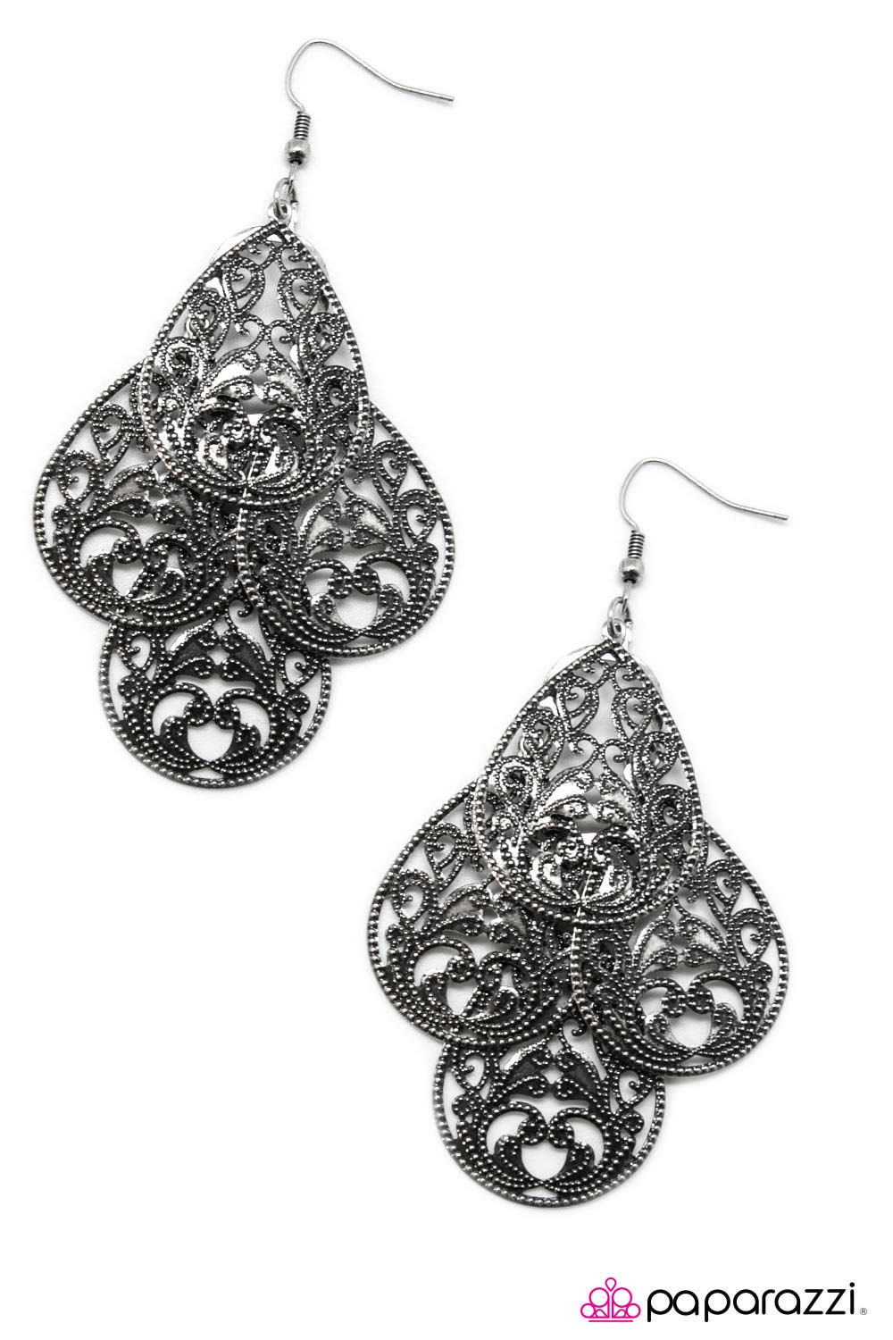 Paparazzi ♥ Go For Baroque - Silver ♥ Earrings