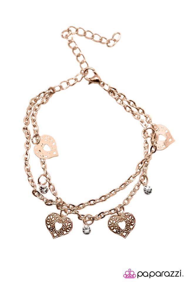 Paparazzi ♥ Ill Give You My Heart - Rose Gold ♥ Bracelet