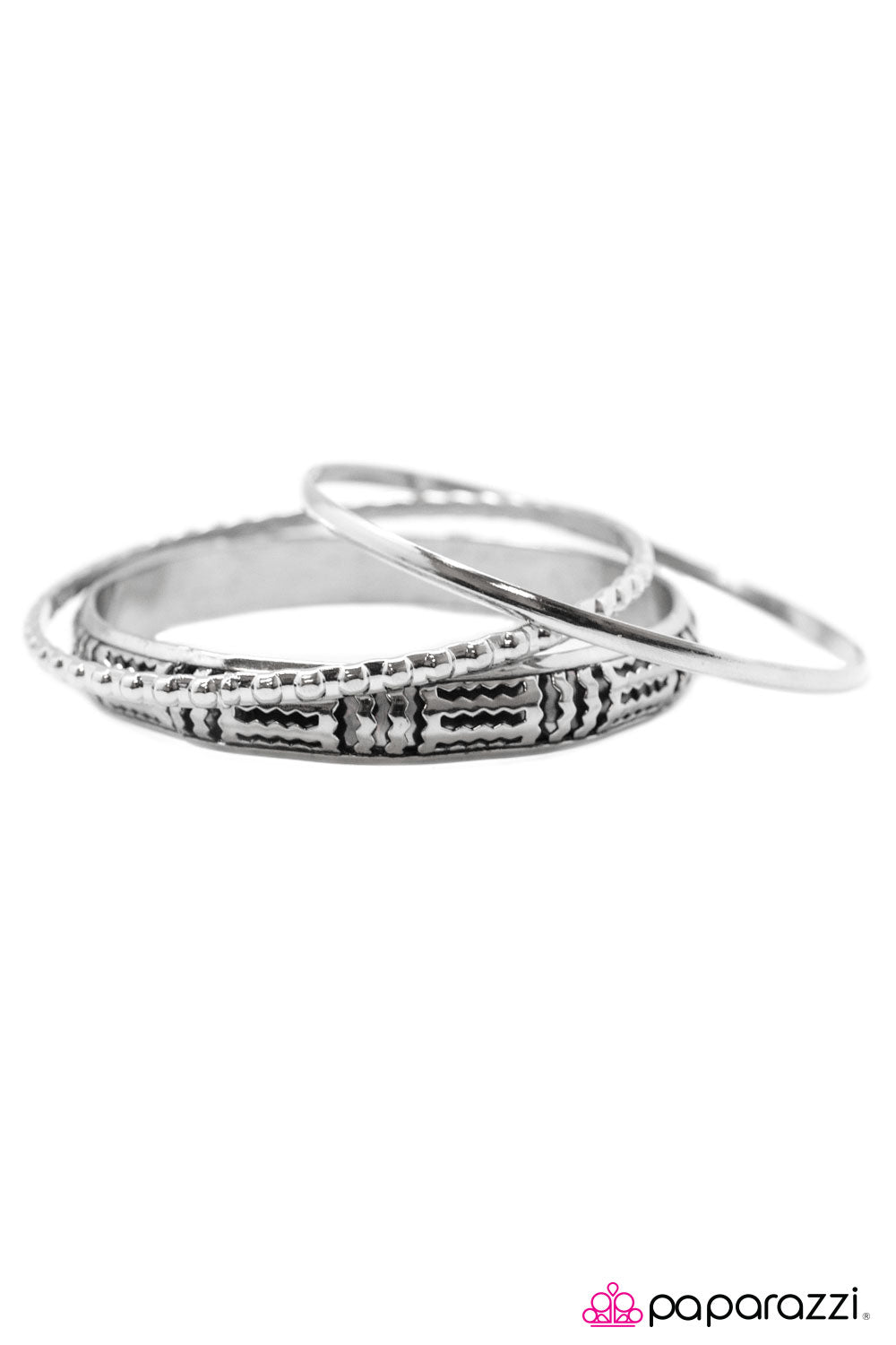 Paparazzi ♥ Totally Tribal - Silver ♥ Bracelet