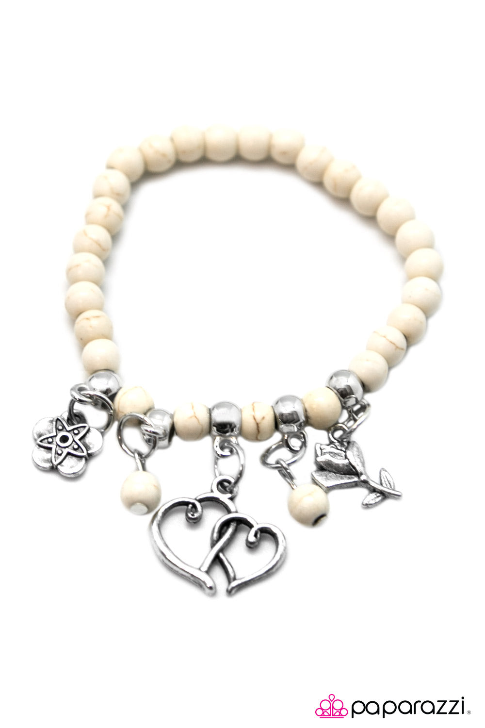 Paparazzi ♥ Young and Free - White ♥ Bracelet