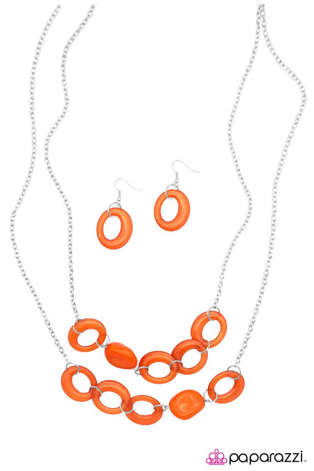Paparazzi ♥ Jubilant - Orange ♥ Necklace