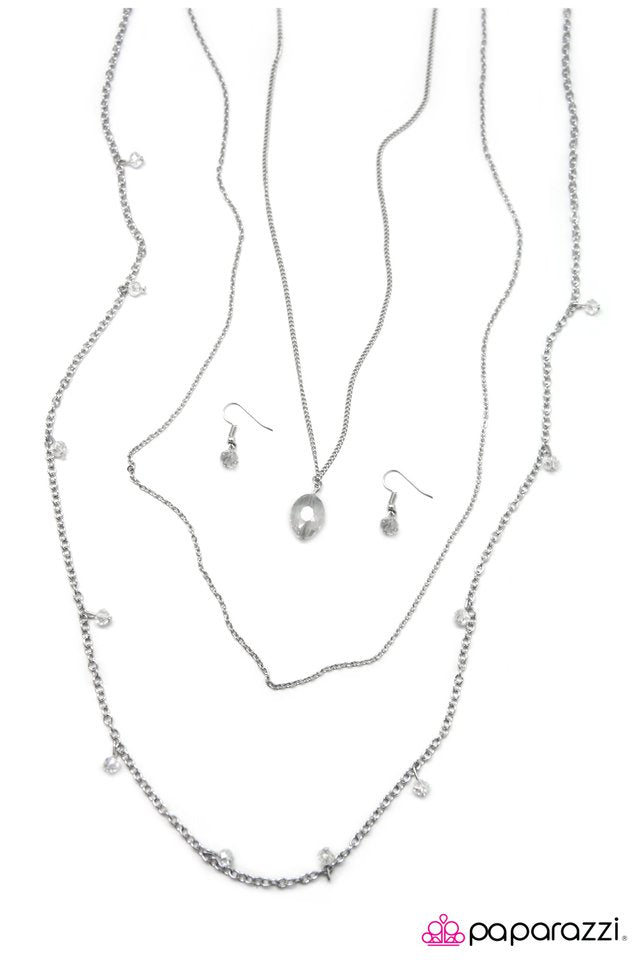 Paparazzi ♥ The Night Life - White ♥ Necklace