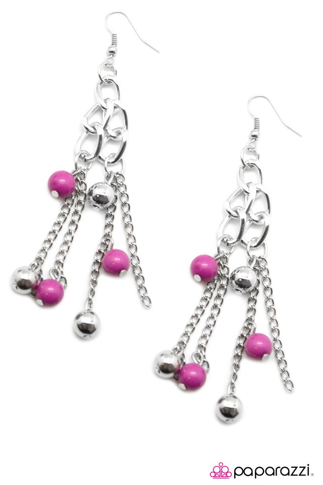 Paparazzi ♥ Oh, Jackie - Purple ♥ Earrings