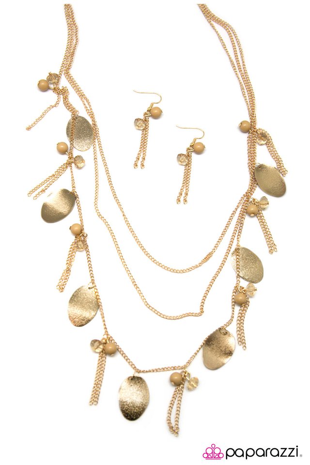 Paparazzi ♥ The Little Mermaid - Brown/Gold ♥ Necklace