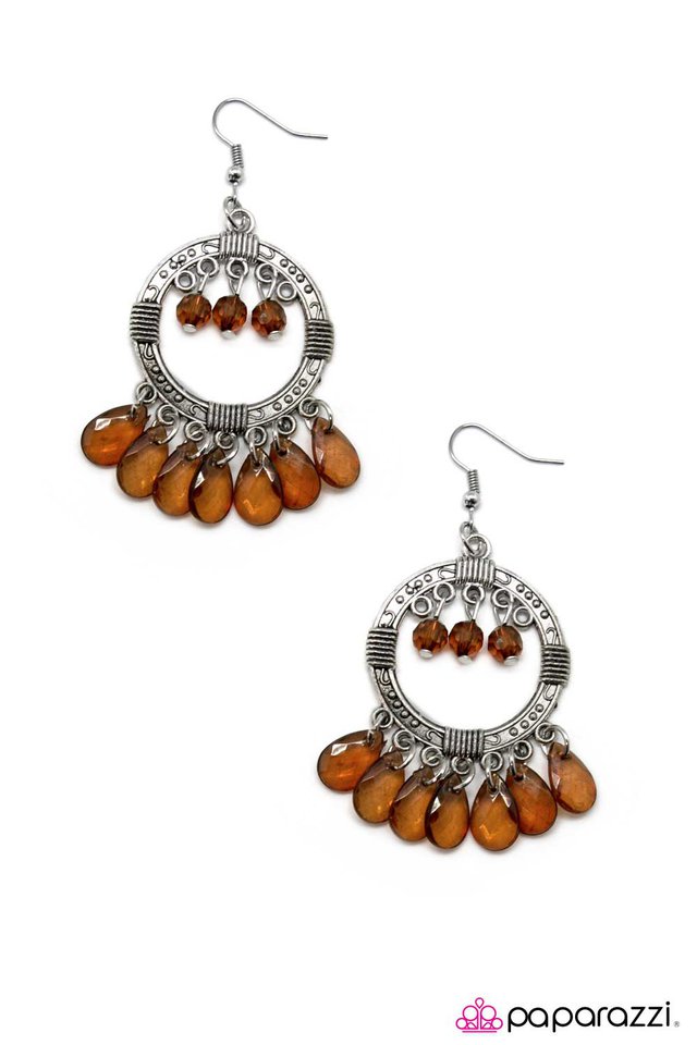 Paparazzi ♥ Cha-Cha-Cha - Brown ♥ Earrings