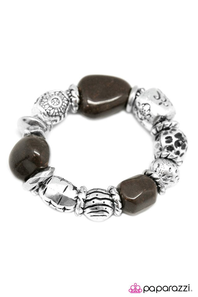 Paparazzi ♥ In Other Words... - Brown ♥ Bracelet
