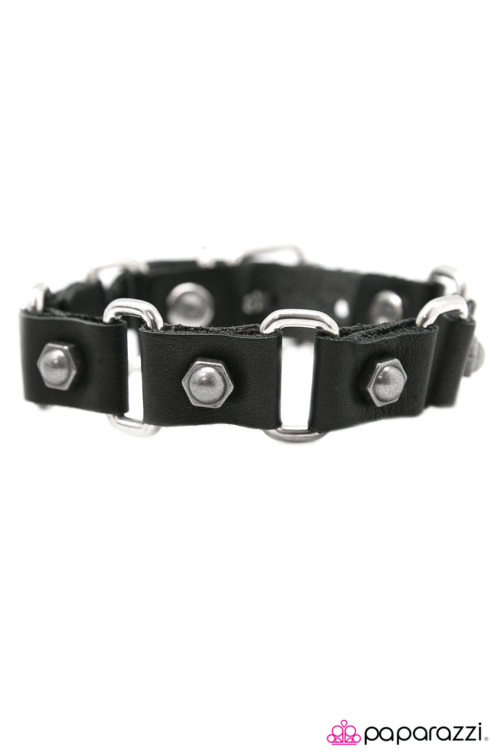 Paparazzi ♥ Buckle Up and Enjoy The Ride - Black ♥ Bracelet