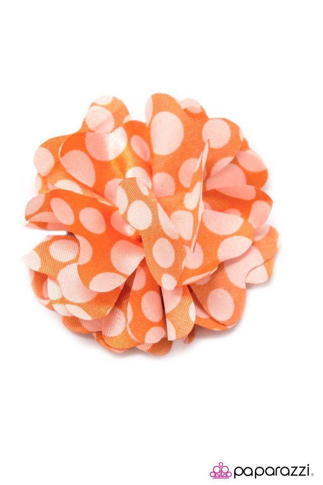 Paparazzi ♥ Perfectly Polka - Orange ♥ Hair Clip
