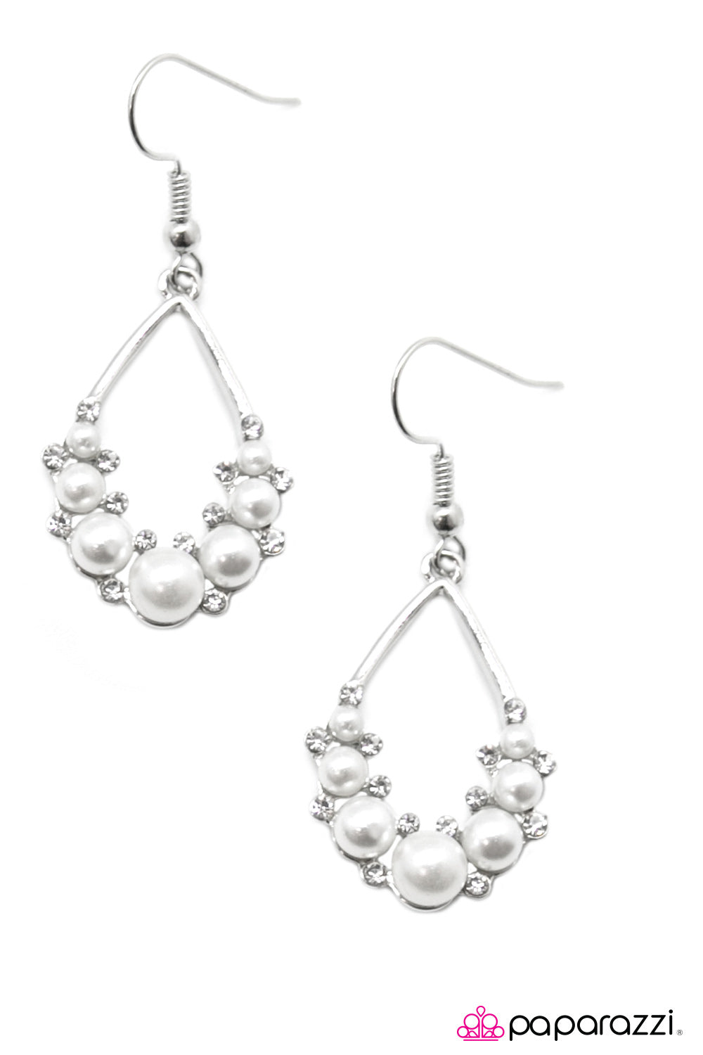 Paparazzi ♥ No Need For Introductions - White ♥ Earrings