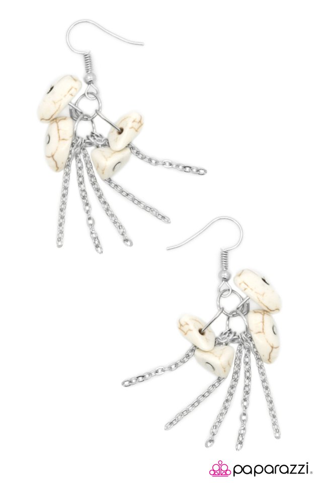 Paparazzi ♥ This Rocks! - White ♥ Earrings