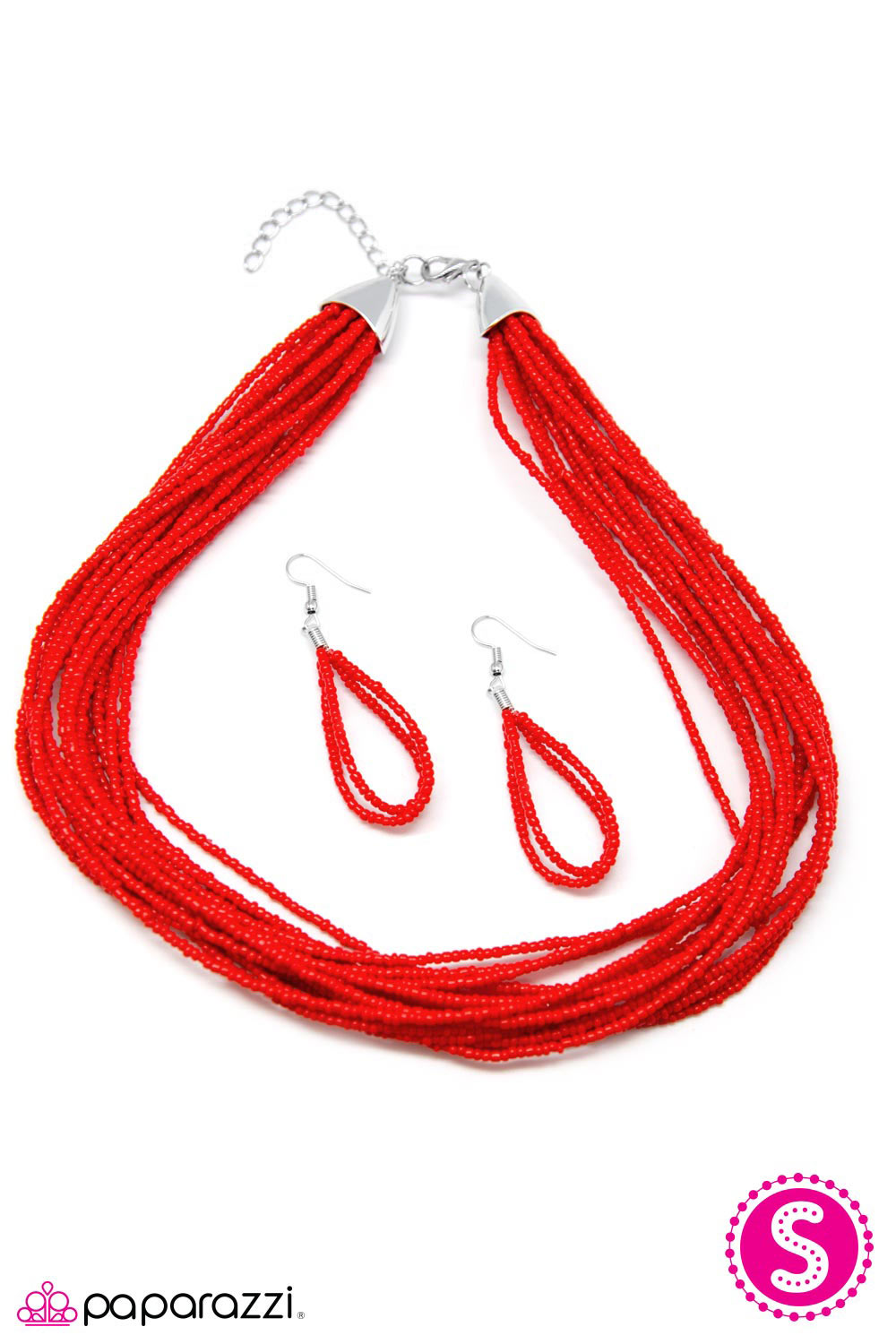 Paparazzi ♥ Wide Open Spaces - Red ♥ Necklace