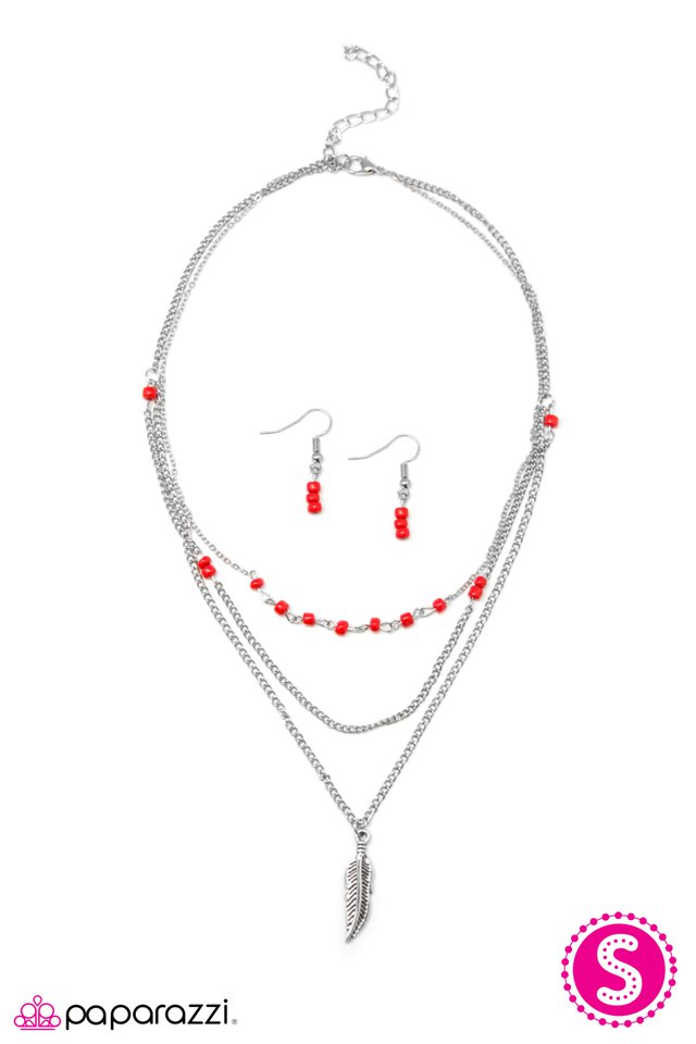 Paparazzi ♥ Early Bird - Red ♥ Necklace