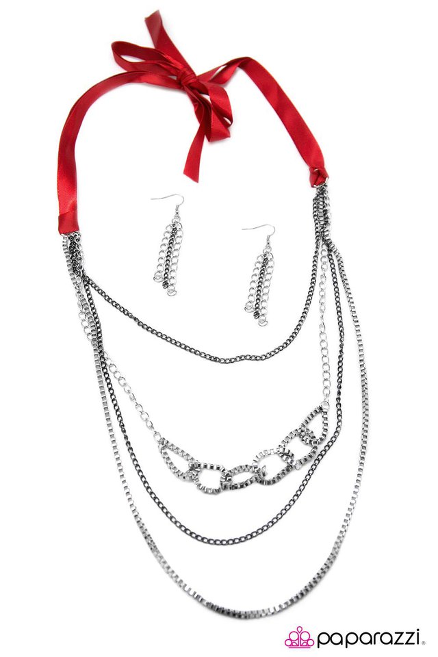Paparazzi ♥ Delicately Dangerous - Red ♥ Necklace