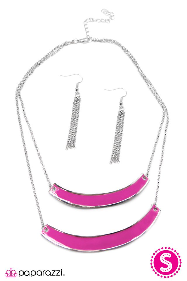 Paparazzi ♥ Warped Tour - Pink ♥ Necklace