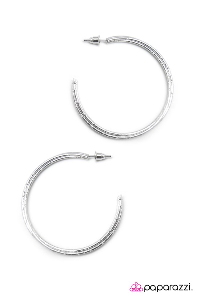 Paparazzi ♥ Hip, Hip, HOOP-RAY! - Silver ♥ Earrings