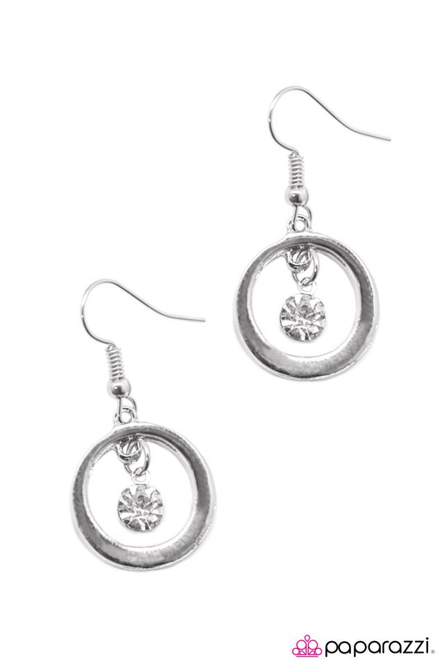 Paparazzi ♥ New Money - White ♥ Earrings