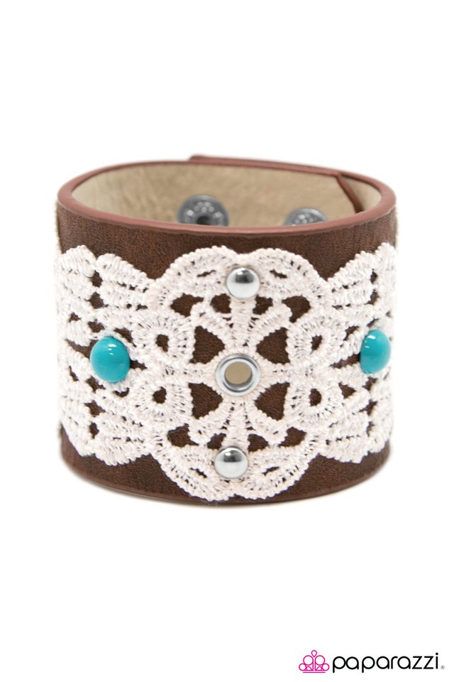 Paparazzi ♥ The Cowgirl Next Door - Blue ♥ Bracelet