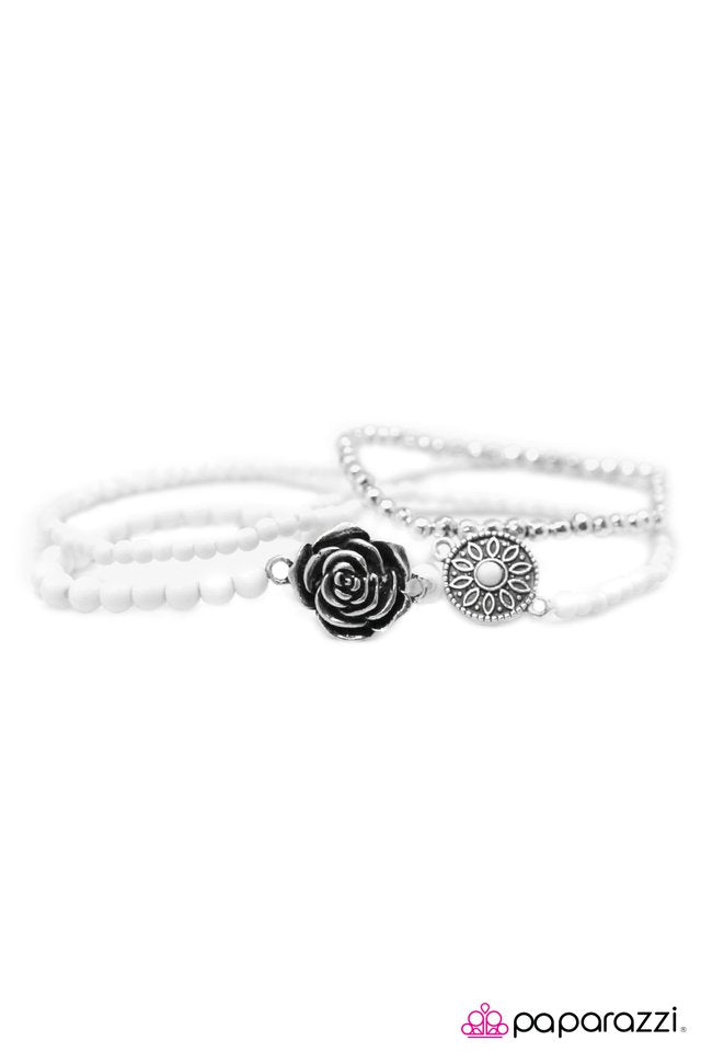 Paparazzi ♥ New Beginnings - White ♥ Bracelet