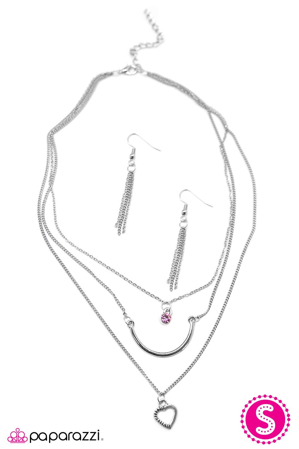 Paparazzi ♥ Lucky in Love - Pink ♥ Necklace