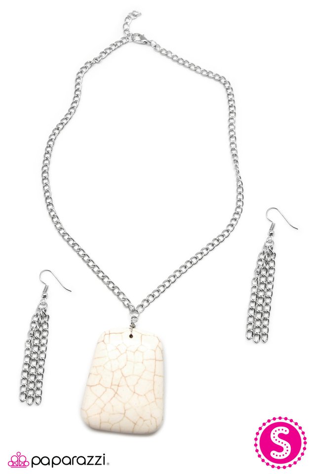 Paparazzi ♥ Cornerstone - White ♥ Necklace