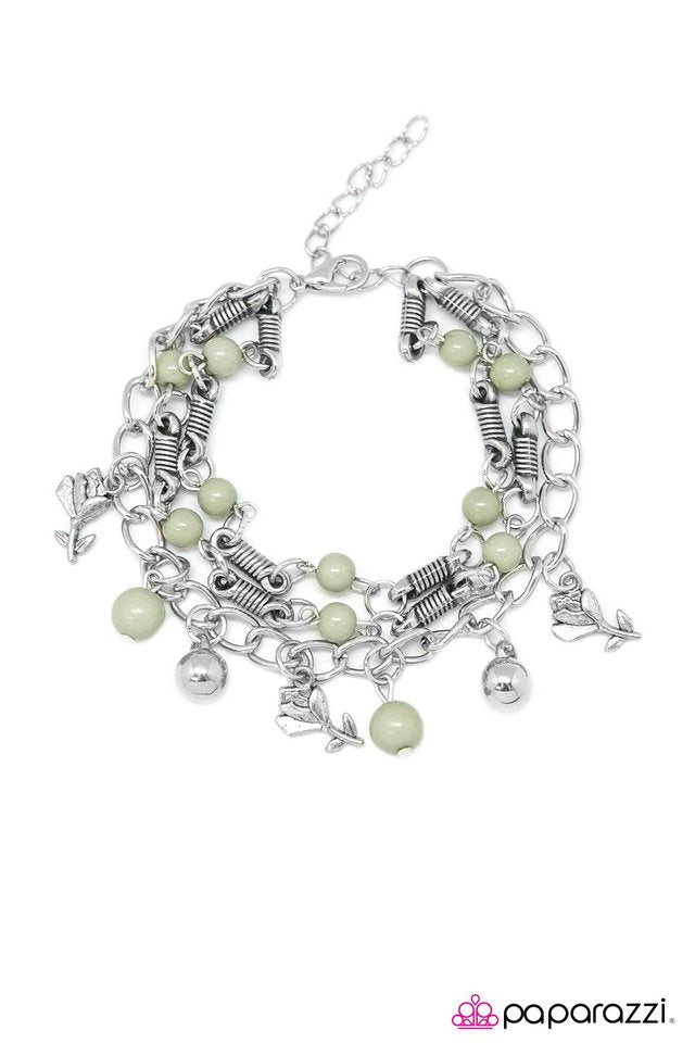 Paparazzi ♥ Like Fine Wine - Green ♥ Bracelet