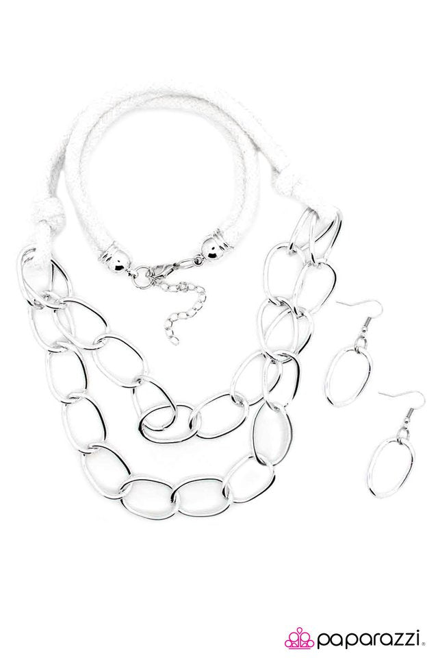 Paparazzi ♥ Party On My Yacht - White ♥ Necklace