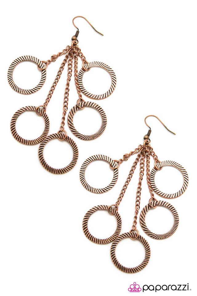 Paparazzi ♥ Decoy - Copper ♥ Earrings