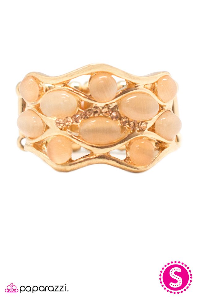 Paparazzi ♥ Just GLOW With It - Gold ♥ Ring