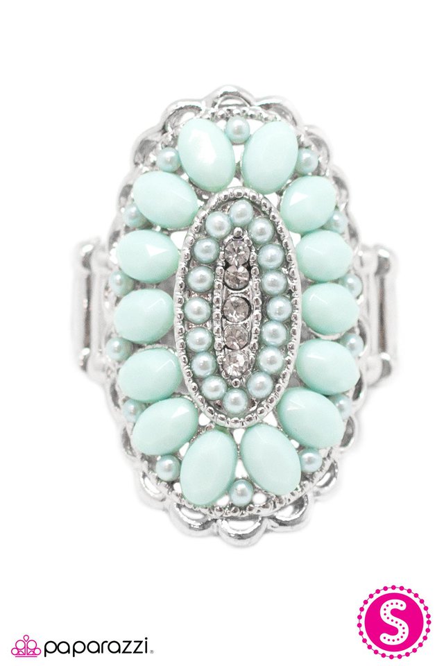 Paparazzi ♥ Queen BEAD - Blue ♥ Ring