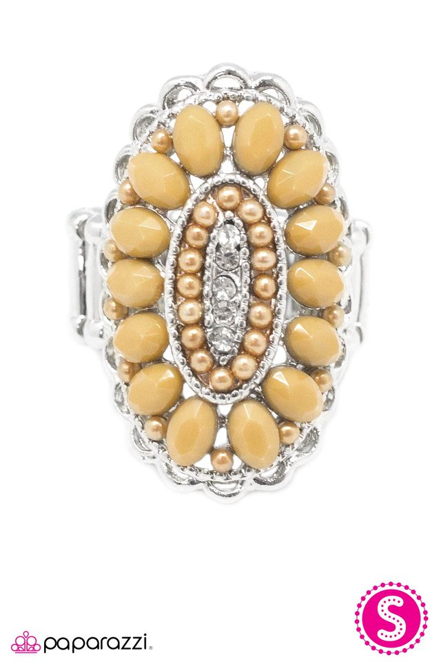 Paparazzi ♥ Queen BEAD - Brown ♥ Ring
